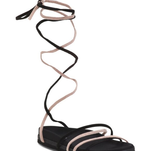 NEW ROAM Vine rope ankle wrap strappy ECO chic sandals 40 / US 9 - 10 New in box - Picture 1 of 7